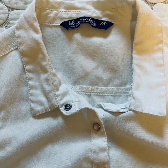 🛍 Bluenotes linen tie crop top - White - S - Picture 3 of 4